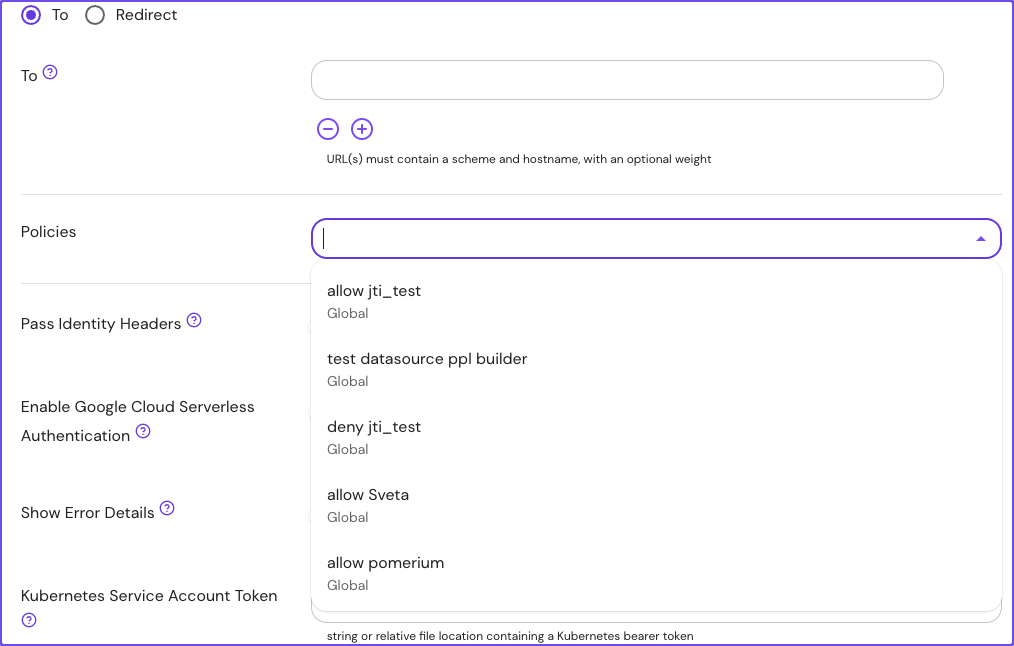 Reapply policies to multiple routes or namespaces